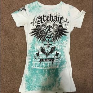 Affliction short sleeve with bling